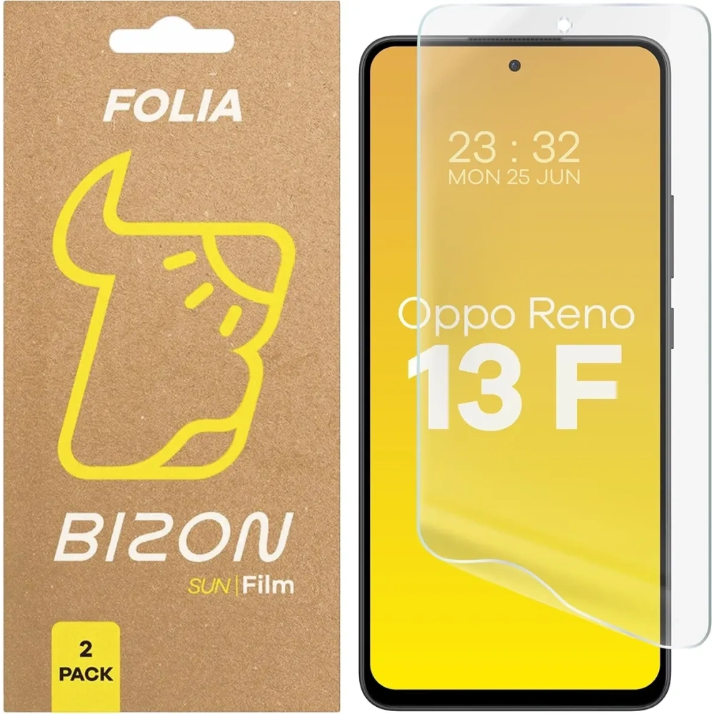 Folia matowa Bizon Glass Film Sun do Oppo Reno13 F [2 PACK]