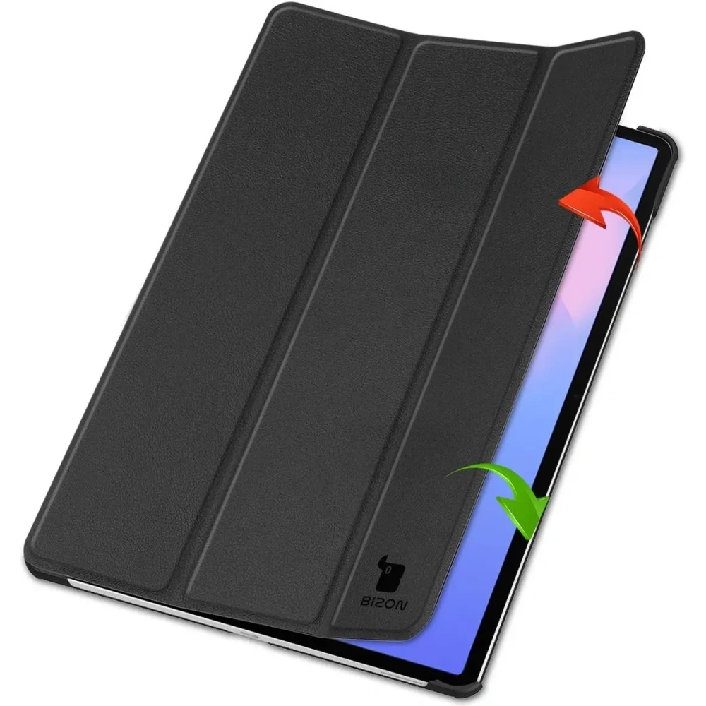 Etui z klapką Bizon Case Tab Croc do Samsung Galaxy Tab S10 FE+ Plus czarne