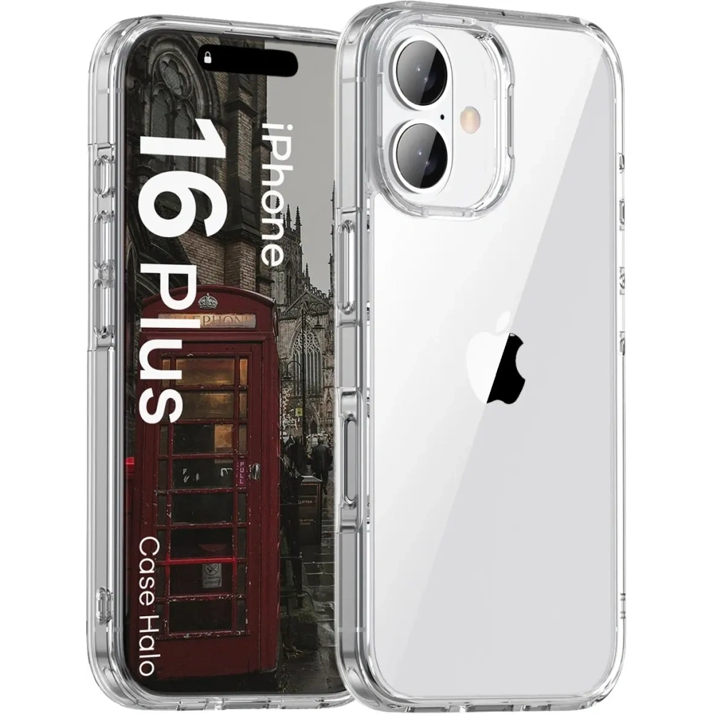Etui Bizon Case Halo do Apple iPhone 16 Plus przezroczyste