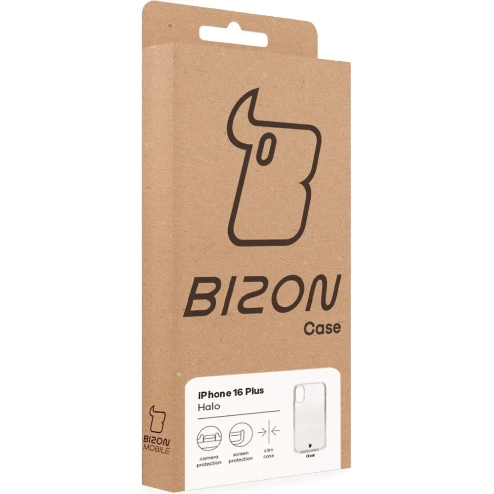 Etui Bizon Case Halo do Apple iPhone 16 Plus przezroczyste