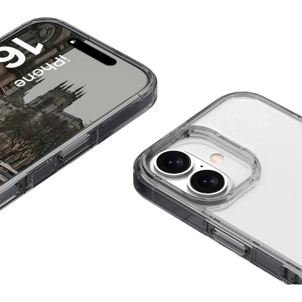 Etui Bizon Case Halo do Apple iPhone 16 Plus przydymione-czarne