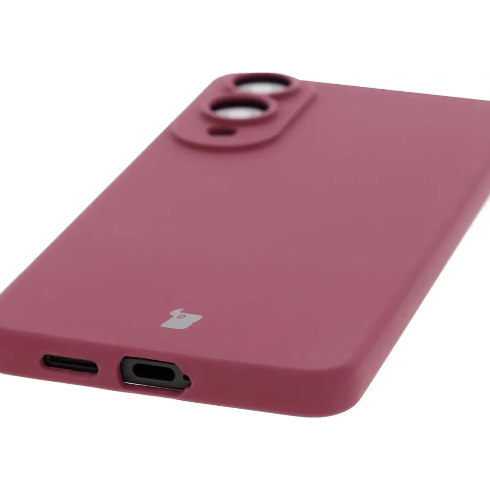 Silikonowe etui Bizon Soft Case do Samsung Galaxy S25 Edge ciemnofioletowe