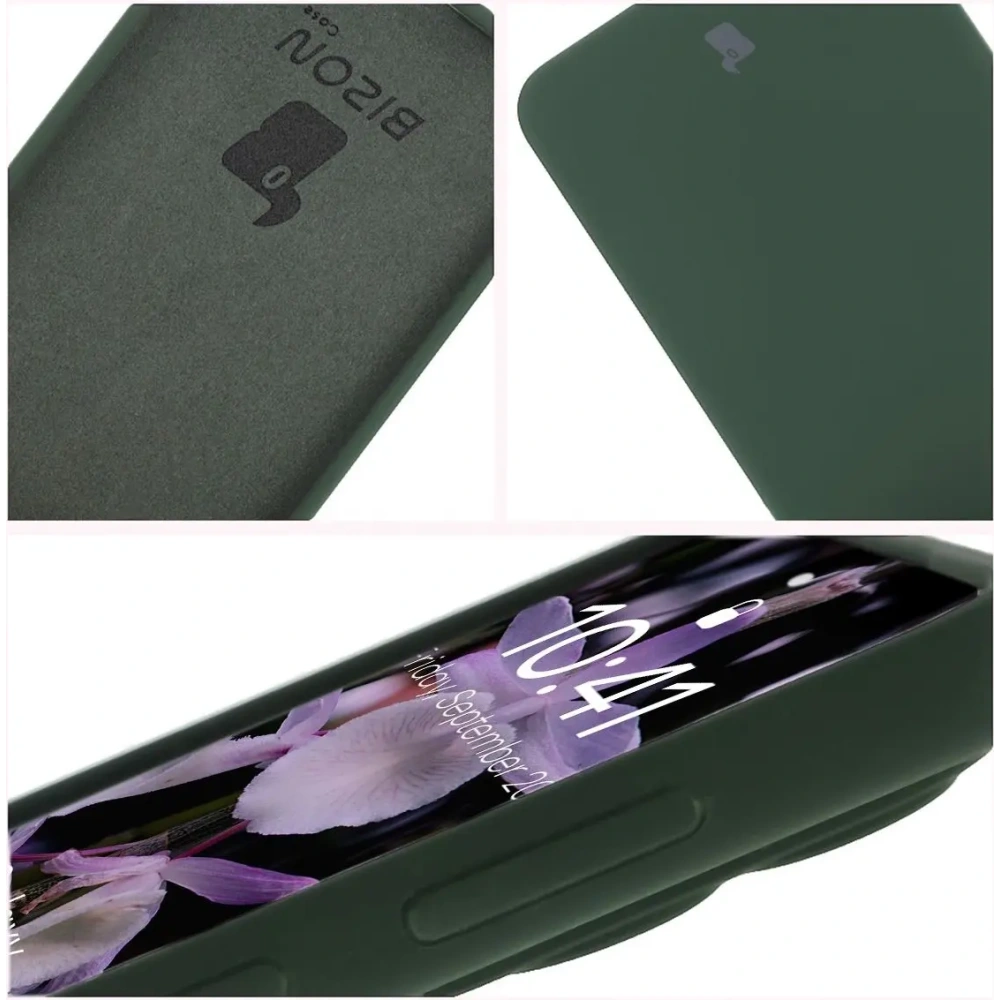 Silikonowe etui Bizon Soft Case do Samsung Galaxy S25 Edge ciemnozielone