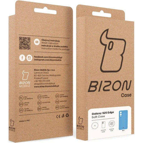 Kup Silikonowe etui Bizon Soft Case do Samsung Galaxy S25 Edge niebieskie - BIZ9563 - {ean13} - Sklep Home Screen