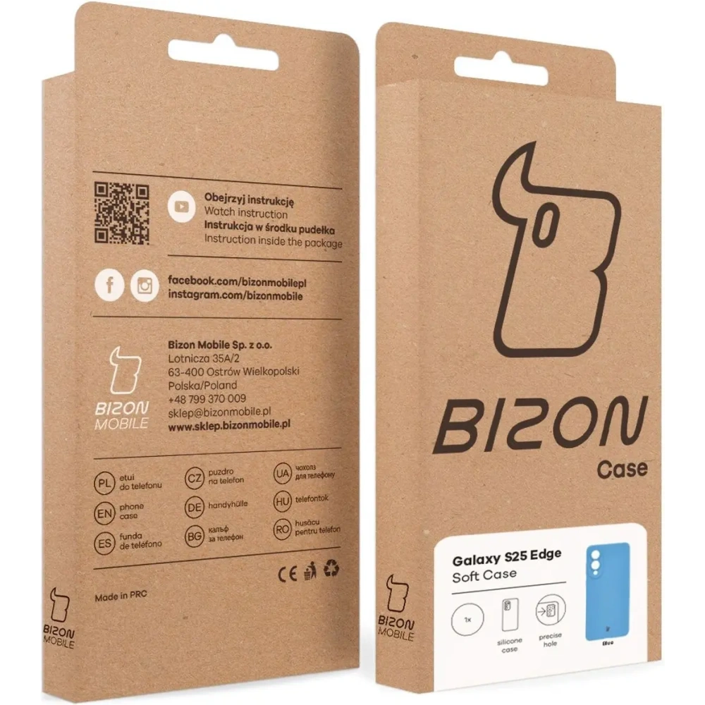 Silikonowe etui Bizon Soft Case do Samsung Galaxy S25 Edge niebieskie
