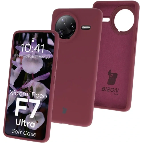 Kup Silikonowe etui Bizon Soft Case do Xiaomi POCO F7 Ultra ciemnofioletowe - BIZ9564 - {ean13} - Sklep Home Screen
