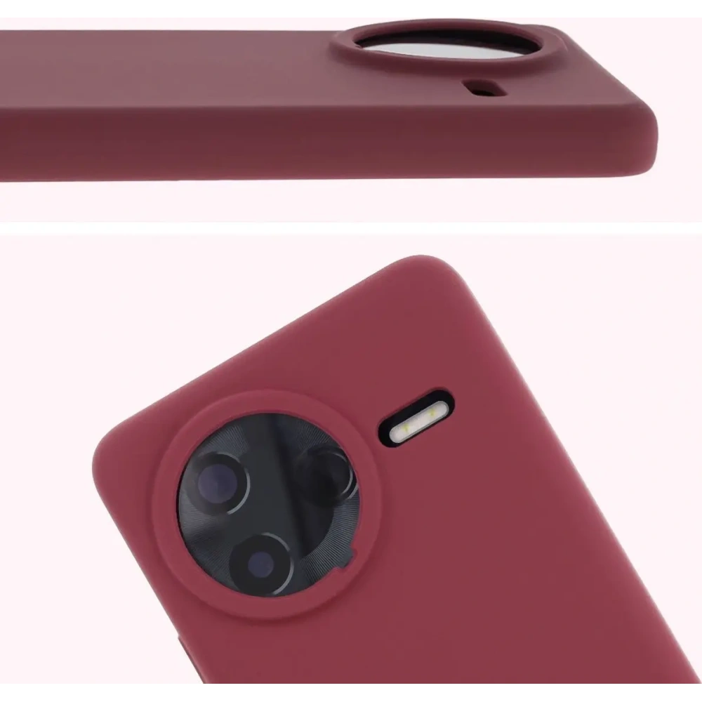 Silikonowe etui Bizon Soft Case do Xiaomi POCO F7 Ultra ciemnofioletowe