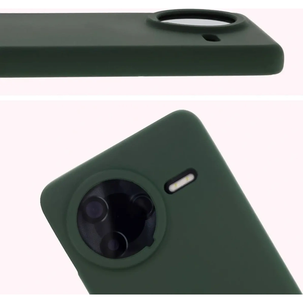 Silikonowe etui Bizon Soft Case do Xiaomi POCO F7 Ultra ciemnozielone