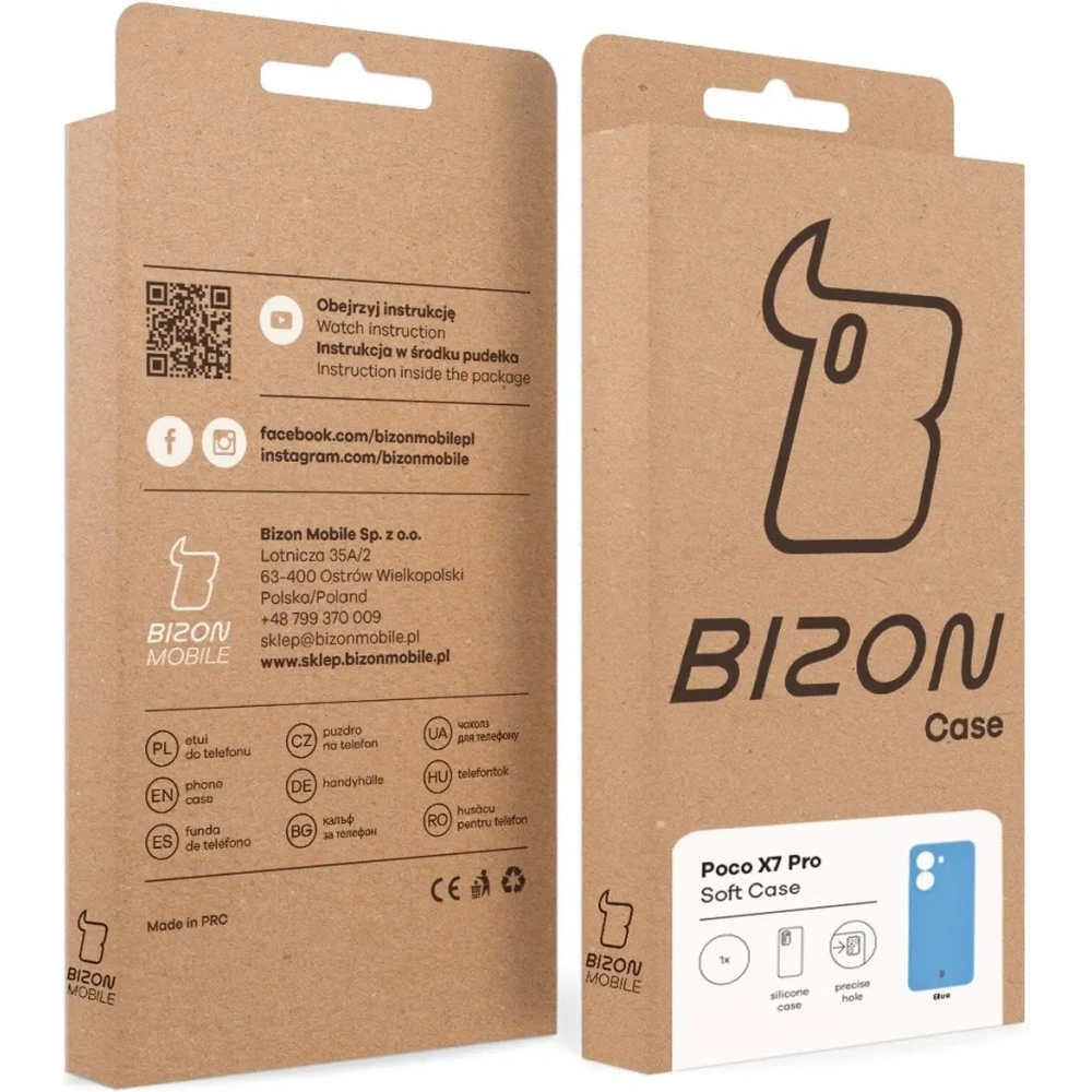 Silikonowe etui Bizon Soft Case do Xiaomi POCO X7 Pro niebieskie