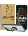 Bizon Case Hybrid Ring Realme C75 4G / 14x 5G fumuriu cu un cadru verde închis
