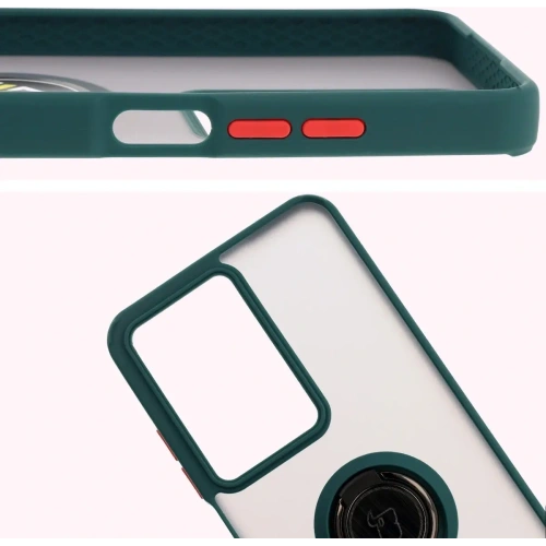 Kup Bizon Case Hybrid Ring Realme C75 4G / 14x 5G fumuriu cu un cadru verde închis - BIZ9570 - {ean13} - Sklep Home Screen