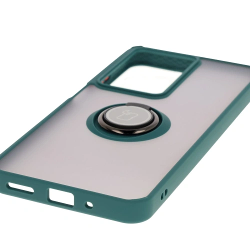 Kup Bizon Case Hybrid Ring Realme C75 4G / 14x 5G fumuriu cu un cadru verde închis - BIZ9570 - {ean13} - Sklep Home Screen
