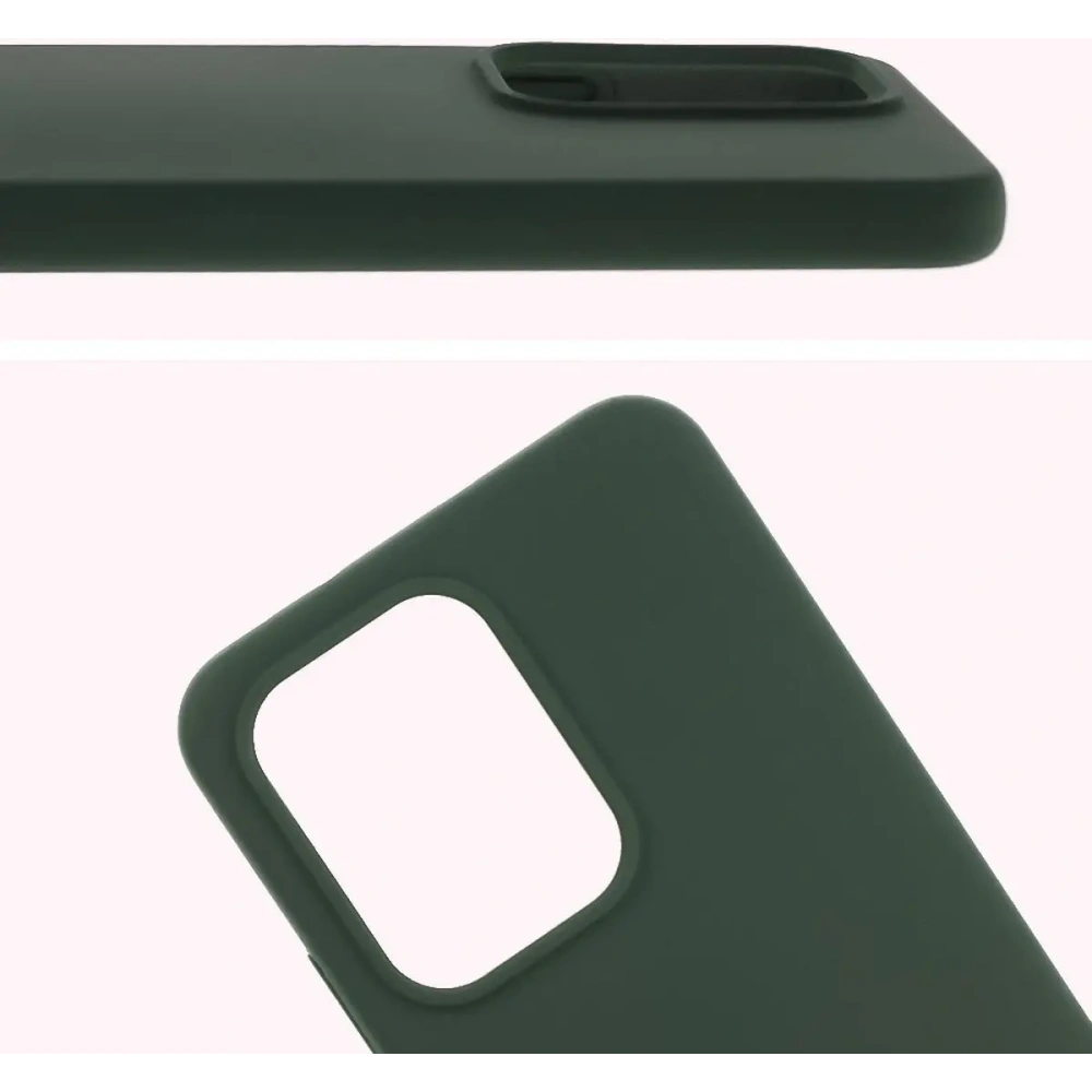 Silikonowe etui Bizon Soft Case do Oppo Reno13 Pro ciemnozielone