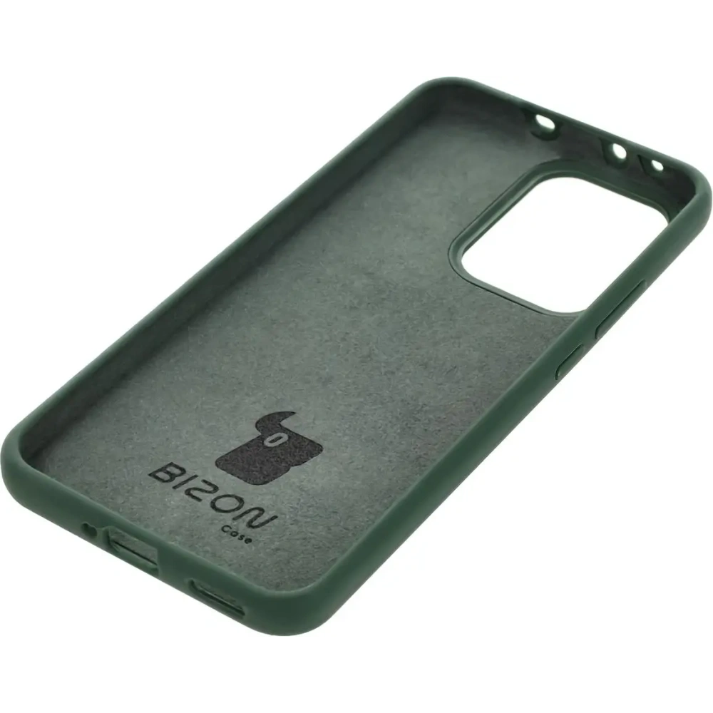 Silikonowe etui Bizon Soft Case do Oppo Reno13 Pro ciemnozielone