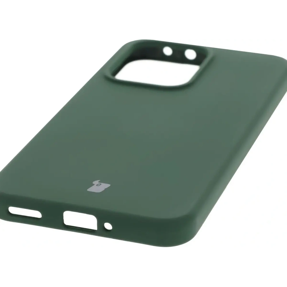 Silikonowe etui Bizon Soft Case do Oppo Reno13 ciemnozielone