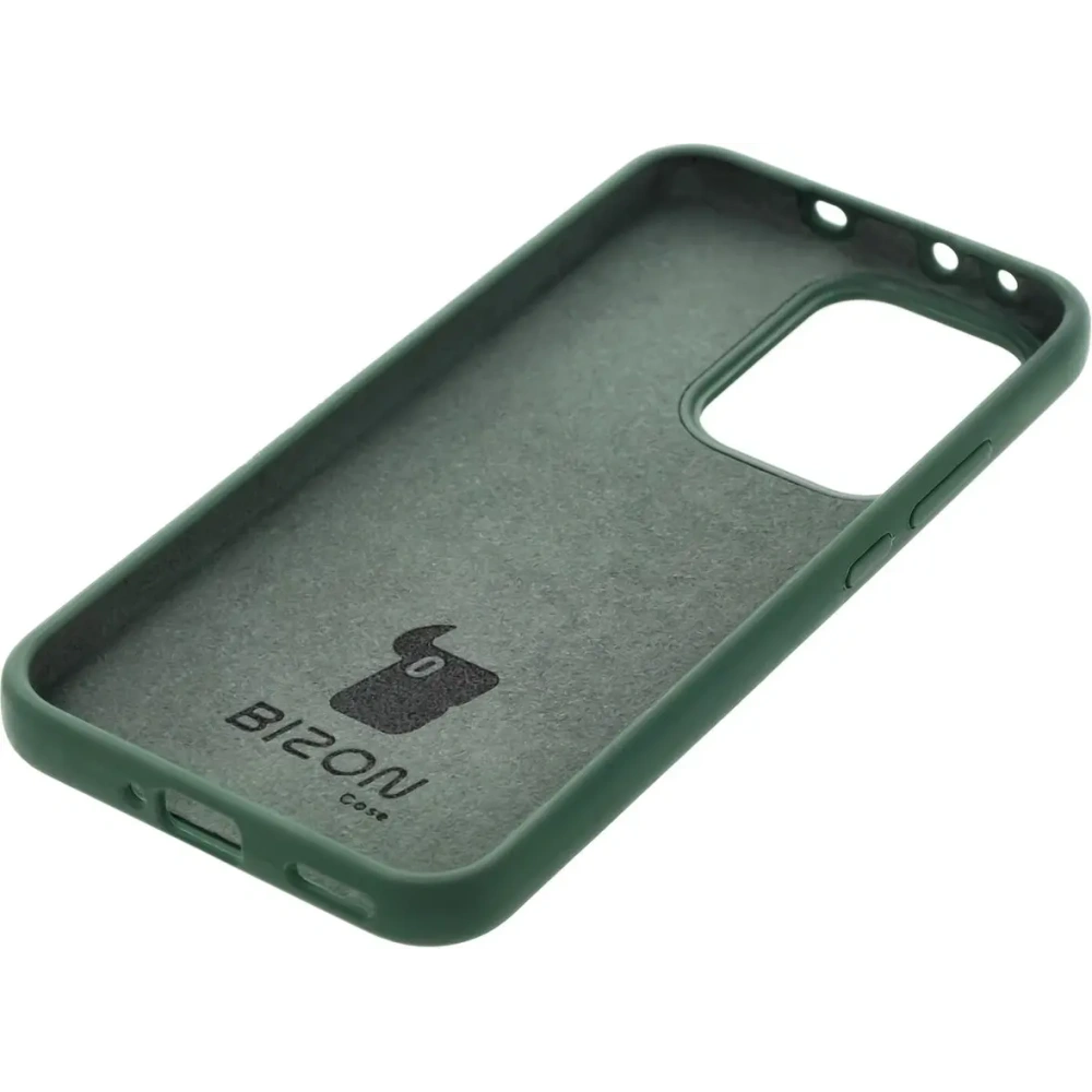 Silikonowe etui Bizon Soft Case do Oppo Reno13 ciemnozielone