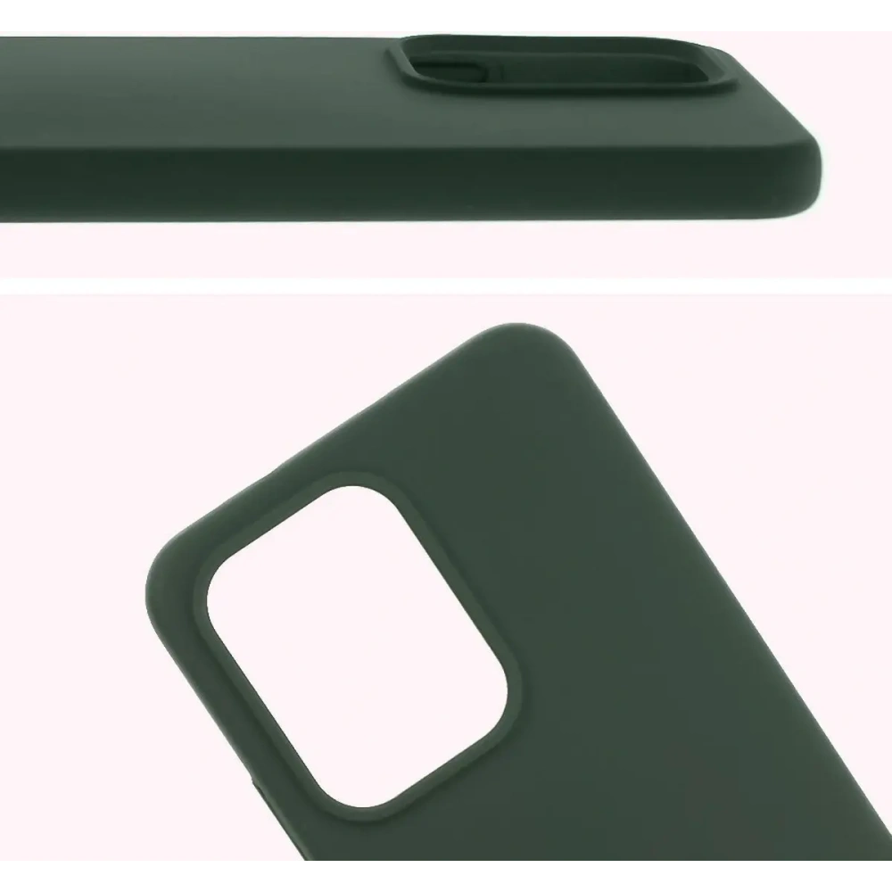Silikonowe etui Bizon Soft Case do Oppo Reno13 ciemnozielone