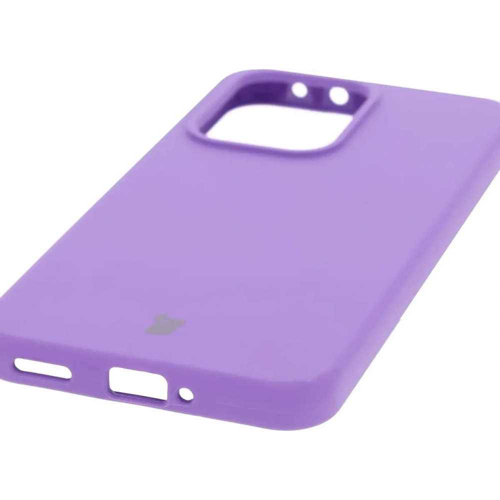Silikonowe etui Bizon Soft Case do Oppo Reno13 fioletowe