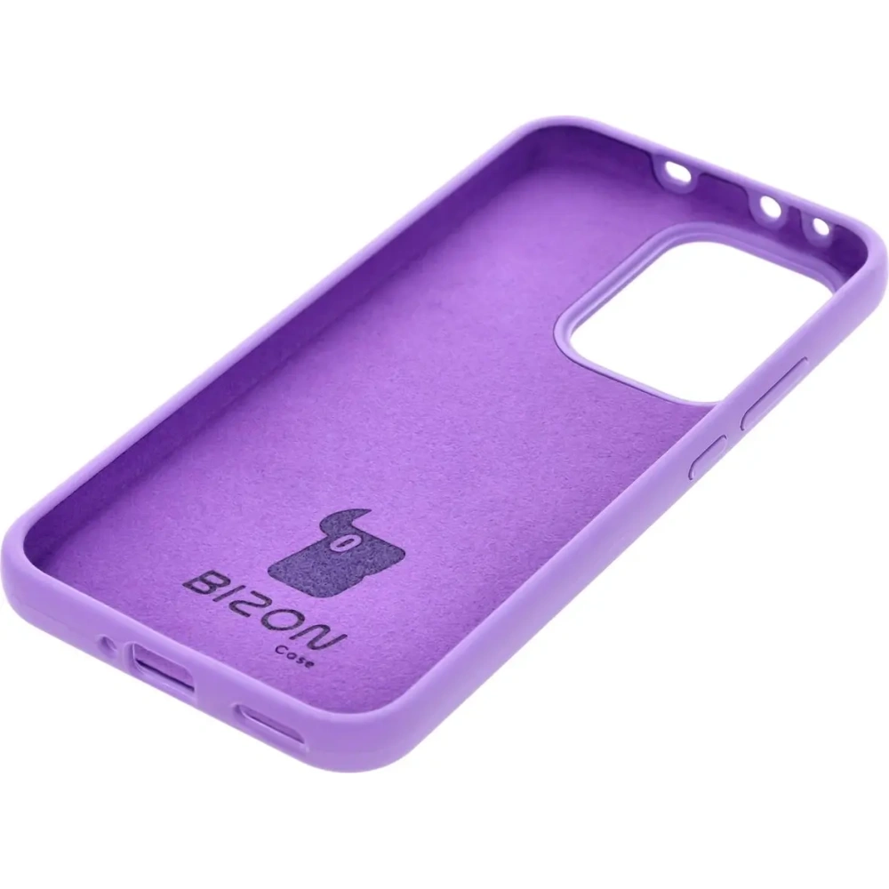 Silikonowe etui Bizon Soft Case do Oppo Reno13 fioletowe
