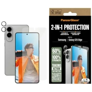 Kup Zestaw ochronny 2w1 szkło hartowane + szkło na aparat PanzerGlass Hoops+UWF do Samsung Samsung Galaxy S25 Edge - PZG1036 - {ean13} - Sklep Home Screen