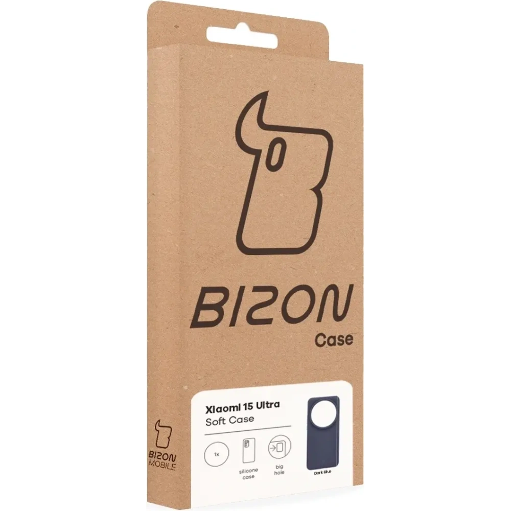 Silikonowe etui Bizon Soft Case do Xiaomi 15 Ultra ciemnoniebieskie
