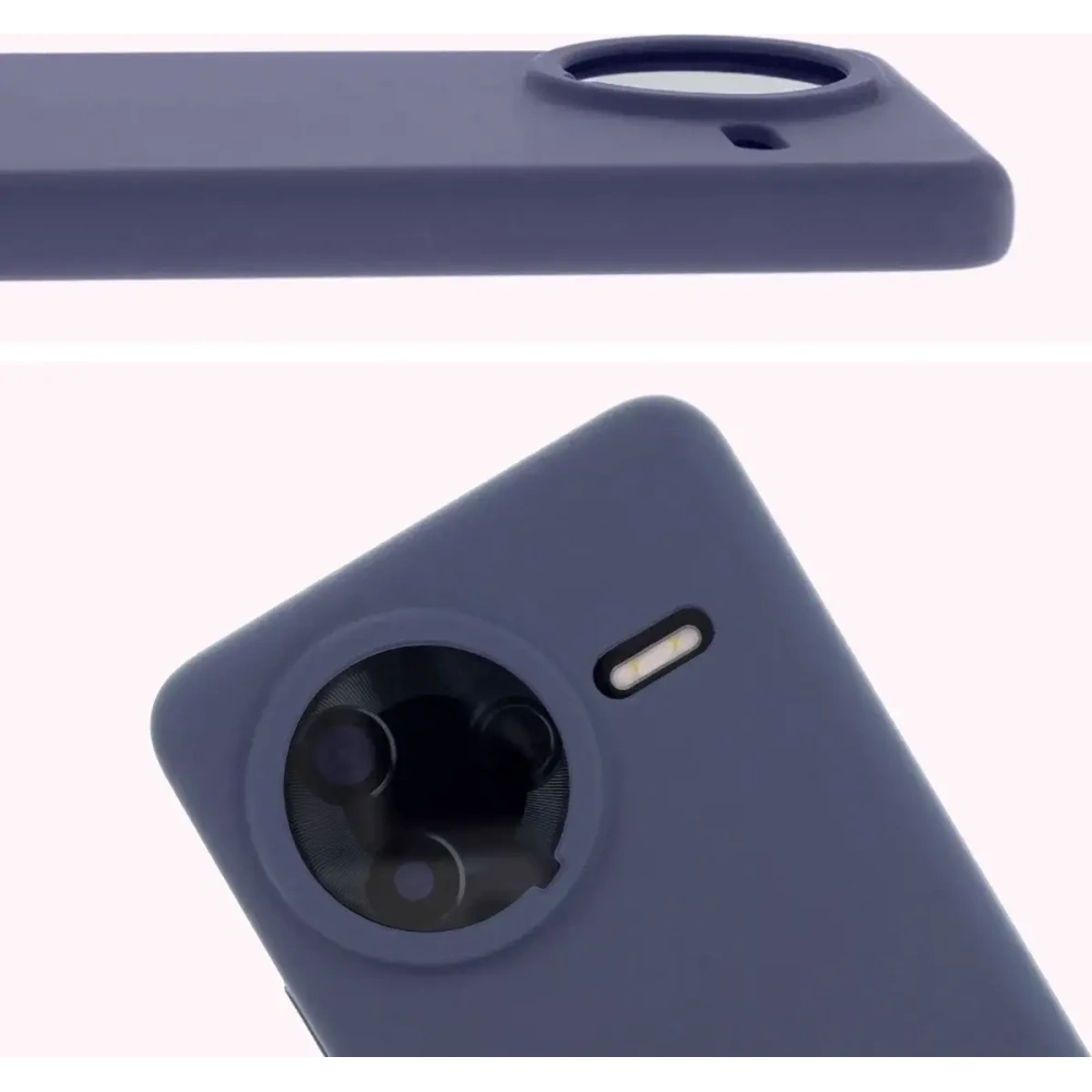 Silikonowe etui Bizon Soft Case do Xiaomi POCO F7 Pro ciemnoniebieskie