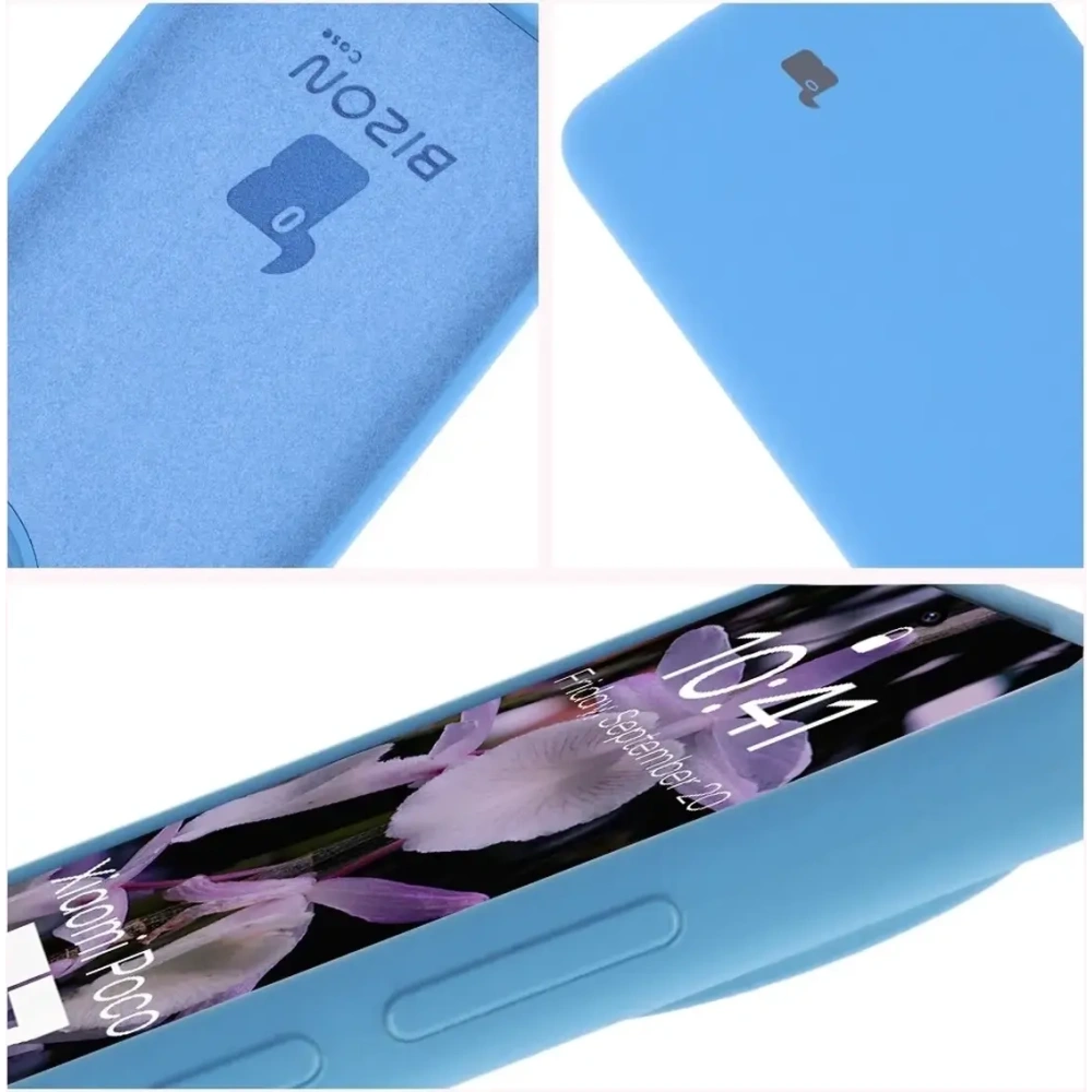 Silikonowe etui Bizon Soft Case do Xiaomi POCO F7 Pro niebieskie