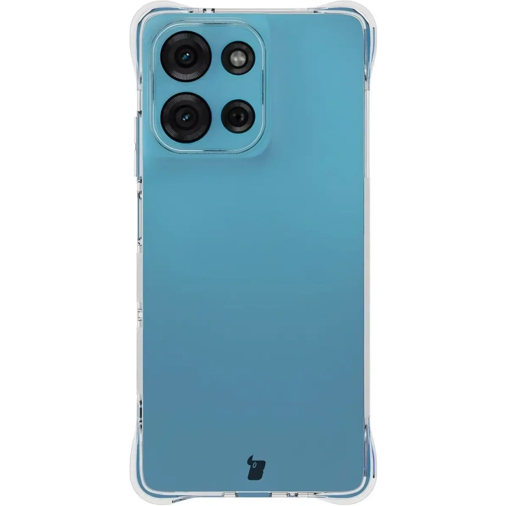 Etui + 2x folia na ekran Bizon Case Clear Pack do Motorola Moto G75 5G