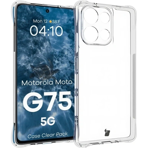Kup Bizon Case Clear Pack flexibles Gehäuse + 2x Bildschirmfolie Motorola Moto G75 5G - BIZ9588 - {ean13} - Sklep Home Screen