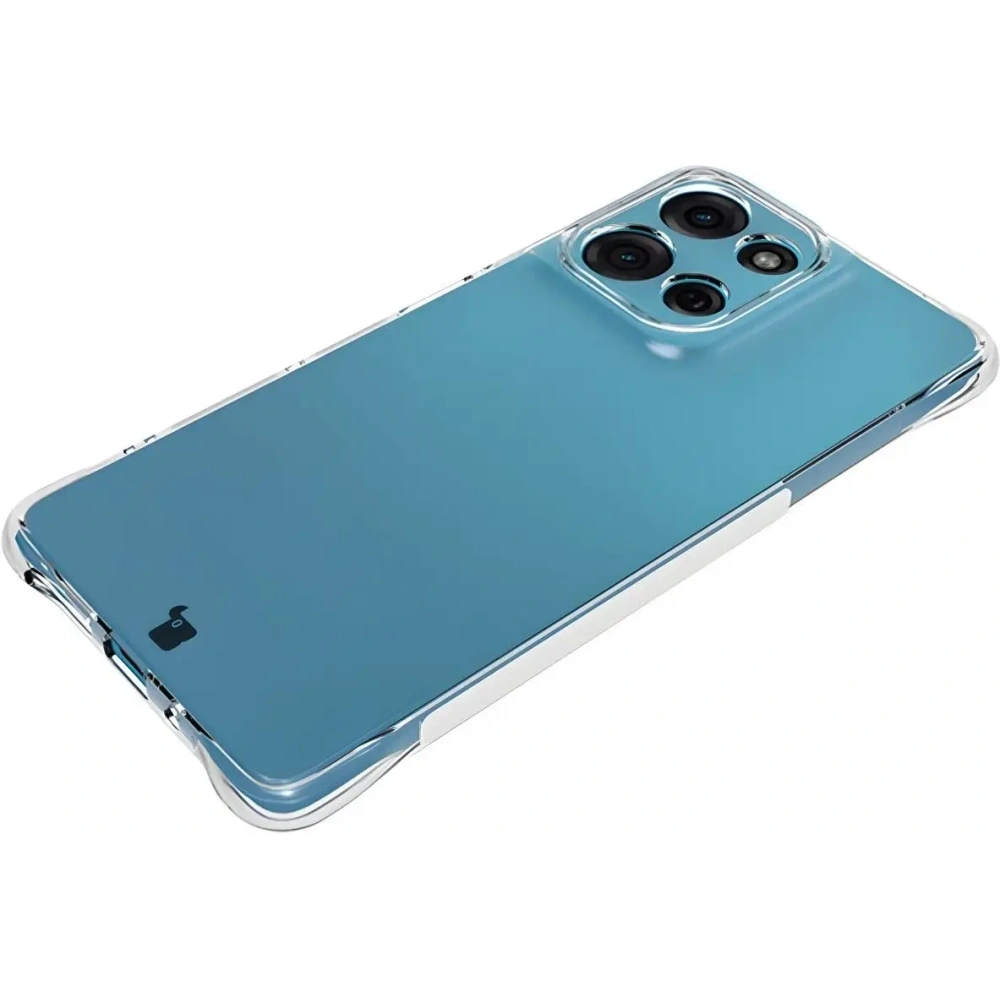 Etui + 2x folia na ekran Bizon Case Clear Pack do Motorola Moto G75 5G