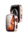 Etui ze szkłem do zegarka Bizon Case+Glass Watch do Huawei Watch Fit 4 Pro satynowo różowe