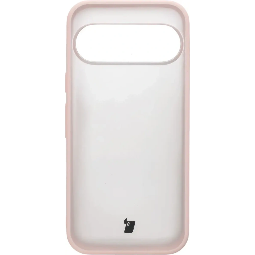 Etui Bizon Case Angelo do Google Pixel 10 / 10 Pro półprzezroczyste z różową ramką