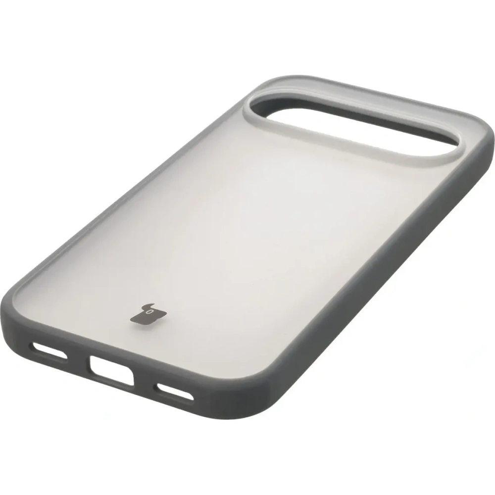 Etui Bizon Case Angelo do Google Pixel 10 / 10 Pro półprzezroczyste z szarą ramką