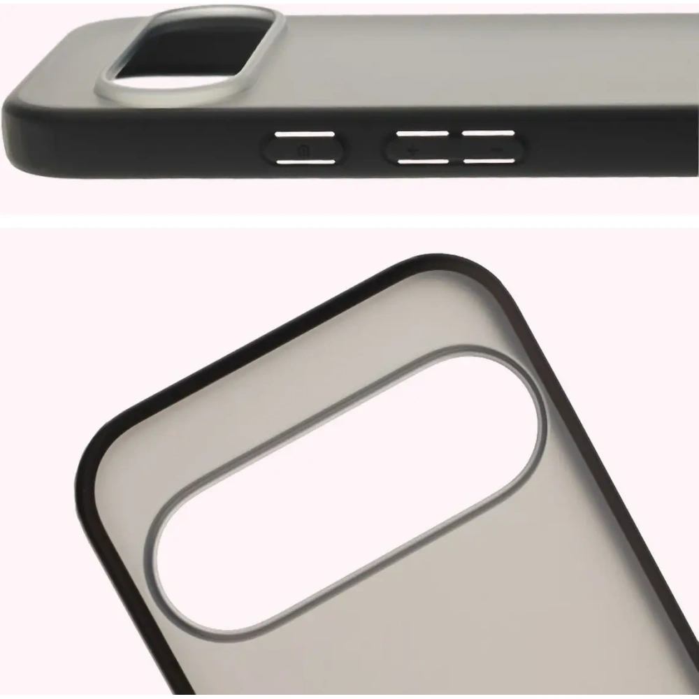 Etui Bizon Case Angelo do Google Pixel 10 / 10 Pro przydymione z czarną ramką