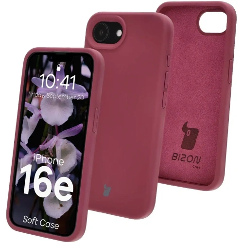 Kup Silikonowe etui Bizon Soft Case do Apple iPhone 16e ciemnofioletowe - BIZ9595 - {ean13} - Sklep Home Screen