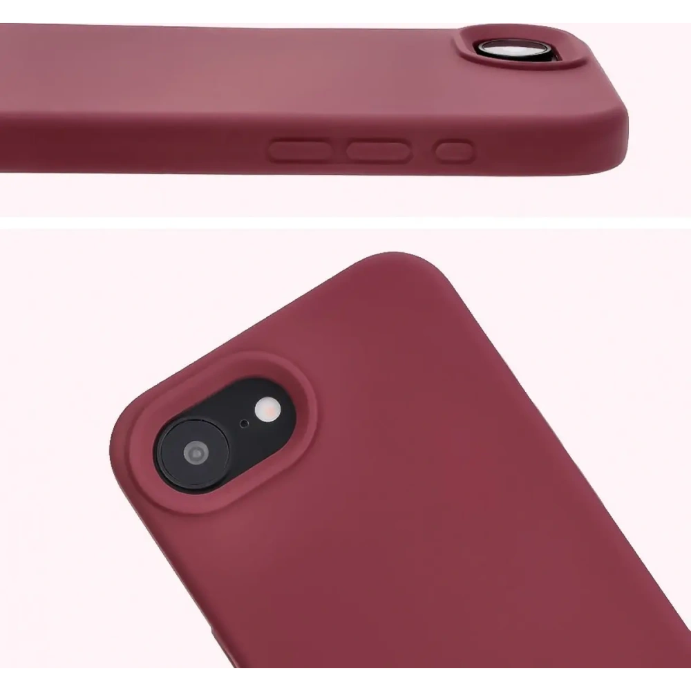 Silikonowe etui Bizon Soft Case do Apple iPhone 16e ciemnofioletowe