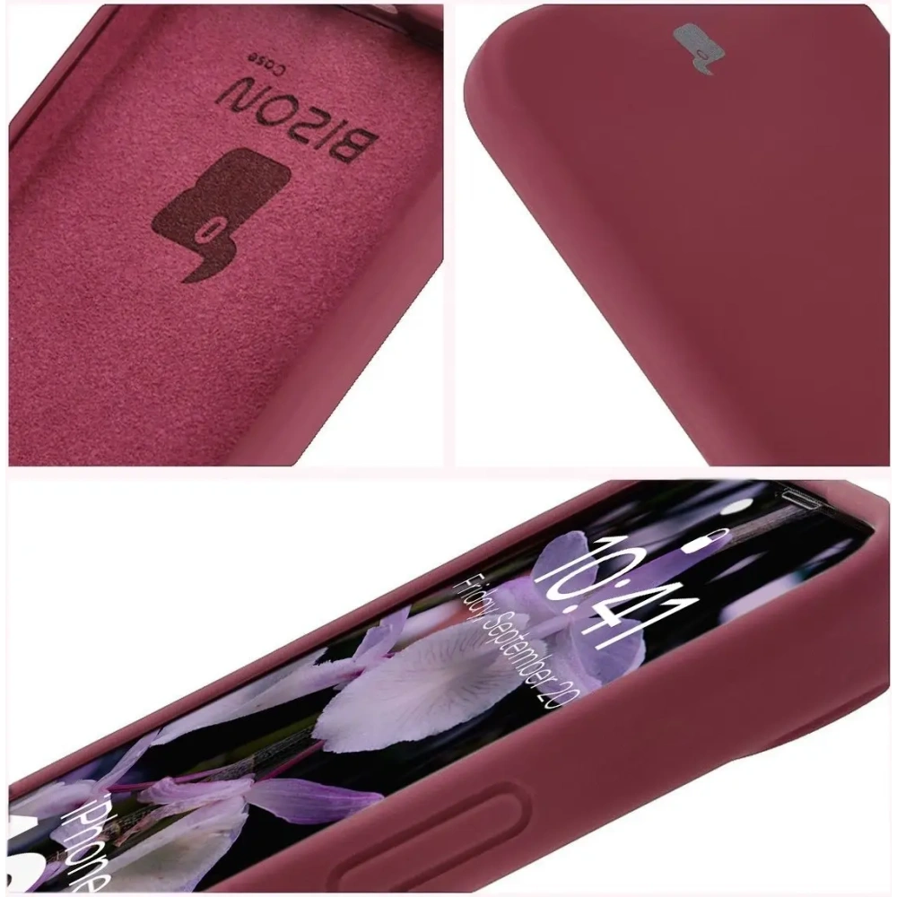 Silikonowe etui Bizon Soft Case do Apple iPhone 16e ciemnofioletowe