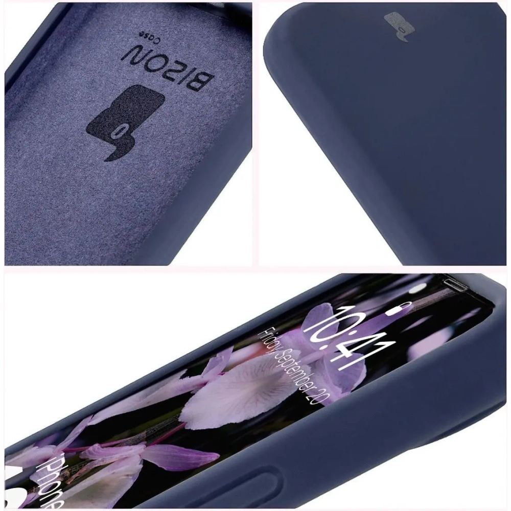 Silikonowe etui Bizon Soft Case do Apple iPhone 16e ciemnoniebieskie