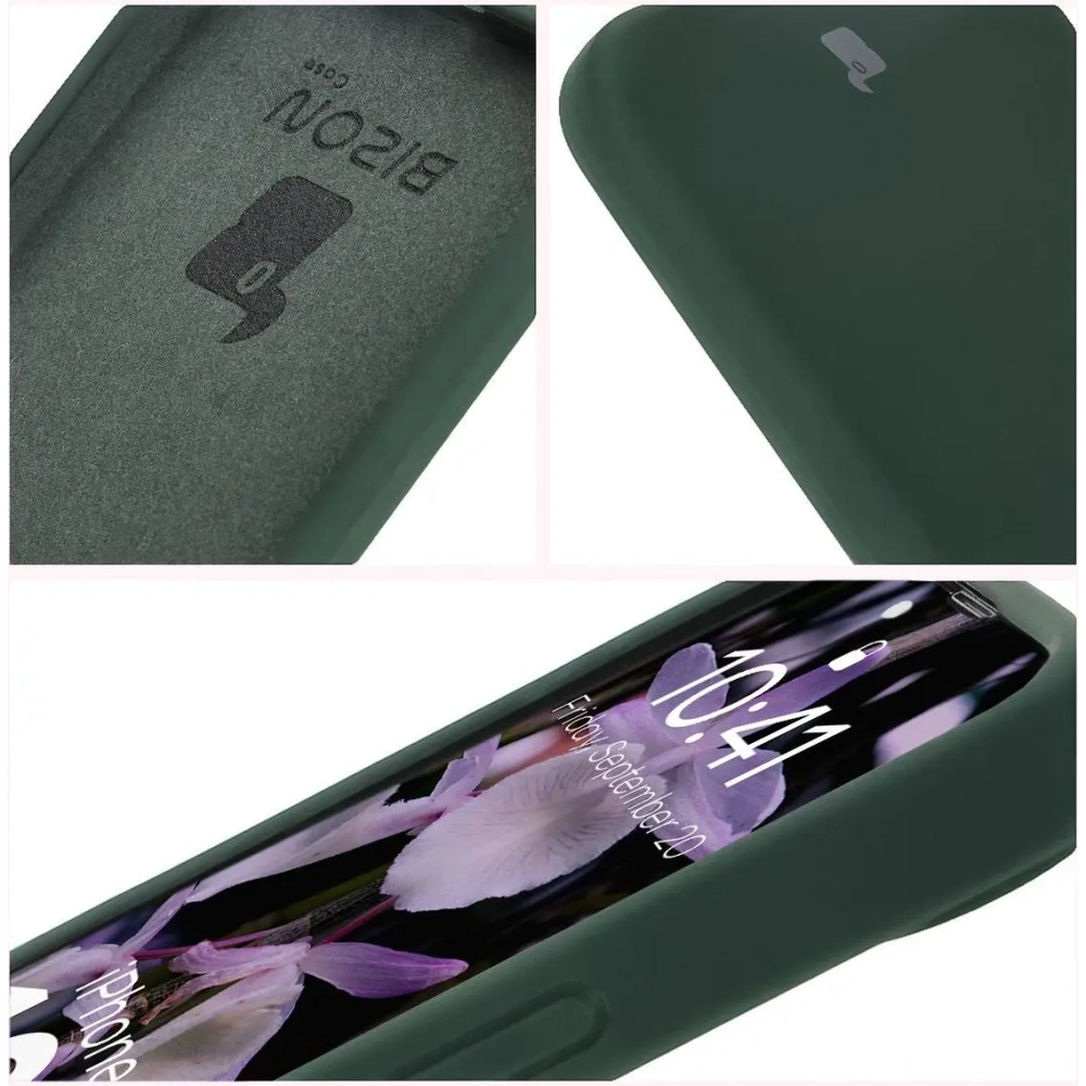 Silikonowe etui Bizon Soft Case do Apple iPhone 16e ciemnozielone