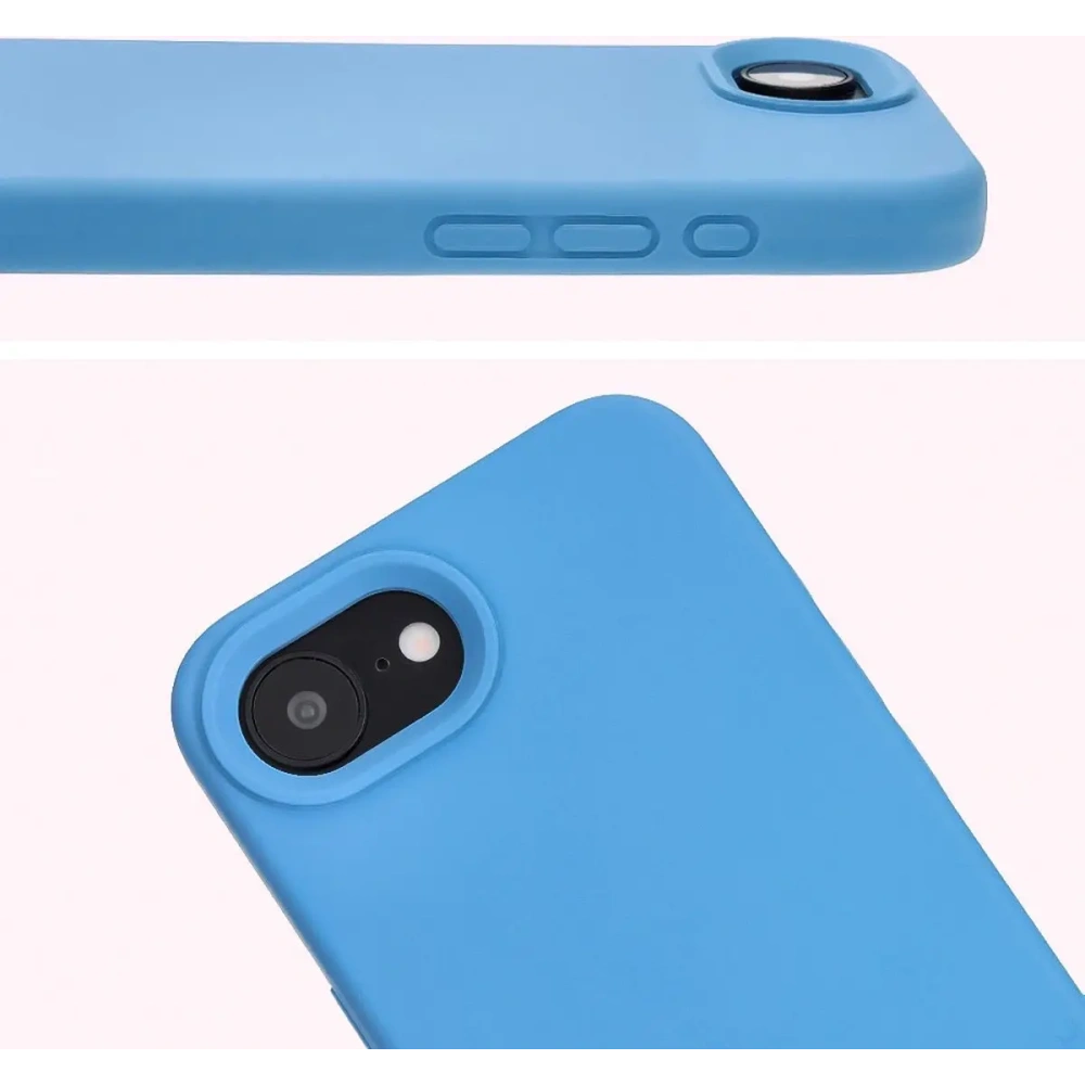 Silikonowe etui Bizon Soft Case do Apple iPhone 16e niebieskie