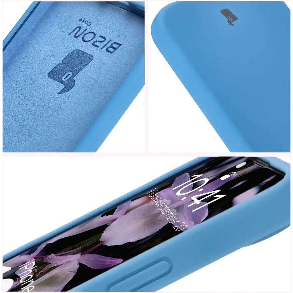 Silikonowe etui Bizon Soft Case do Apple iPhone 16e niebieskie