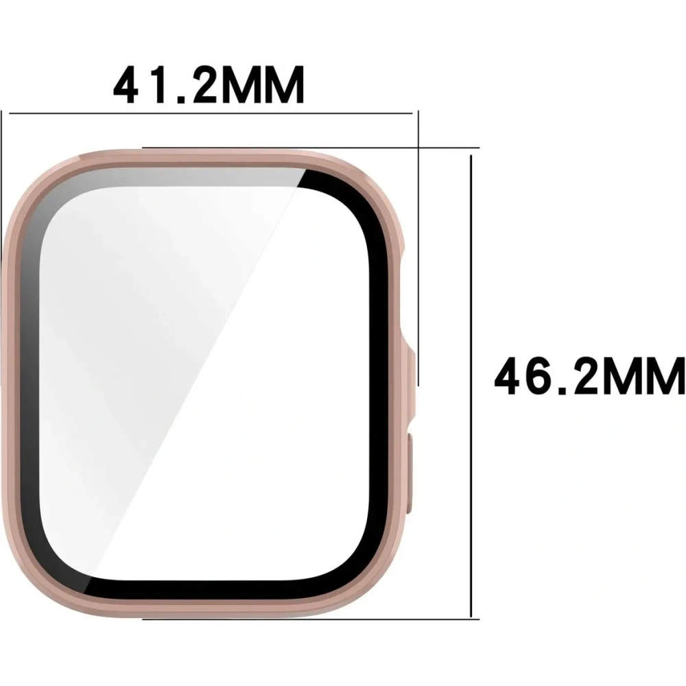 Etui ze szkłem do zegarka Bizon Case+Glass Watch do Huawei Watch Fit 4 różowe