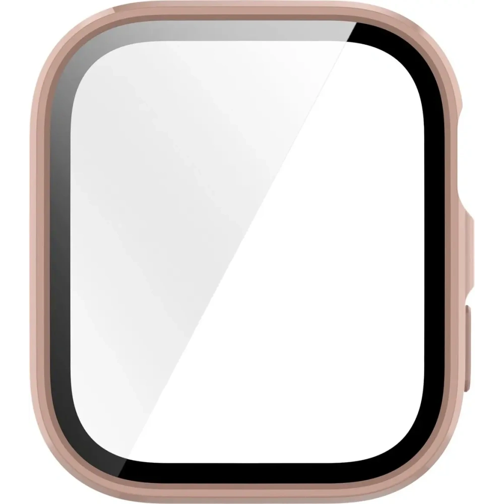 Etui ze szkłem do zegarka Bizon Case+Glass Watch do Huawei Watch Fit 4 różowe