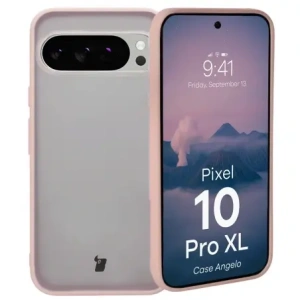 Bizon Case Angelo Google Pixel 10 Pro XL semi-transparent with a pink frame