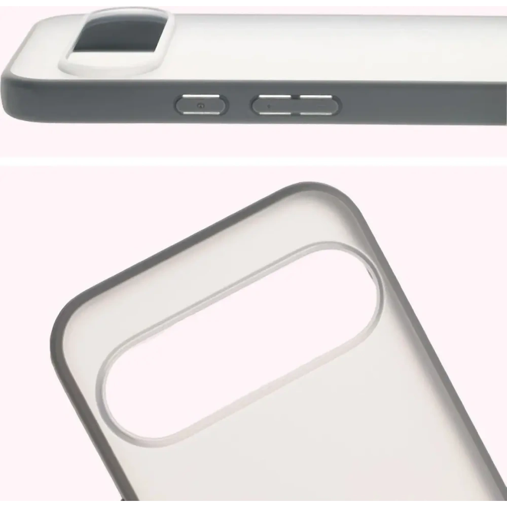 Etui Bizon Case Angelo do Google Pixel 10 Pro XL półprzezroczyste z szarą ramką