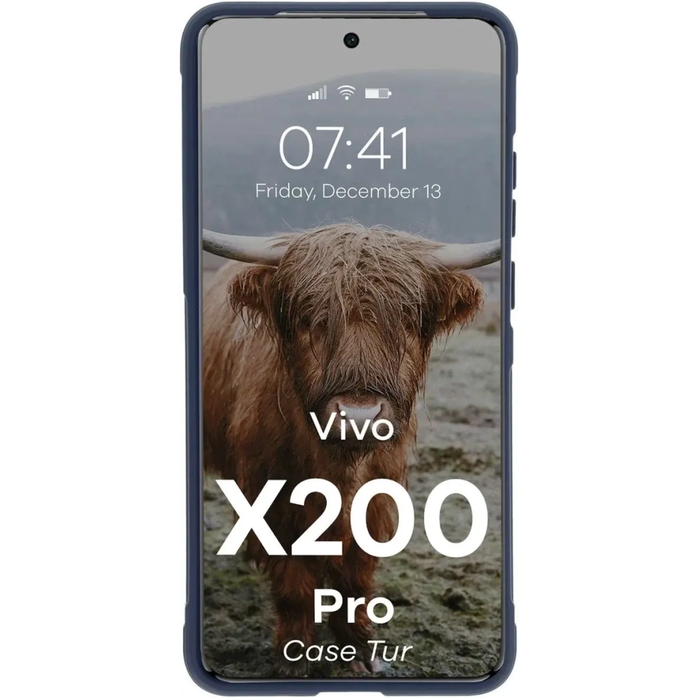 Pancerne etui Bizon Case Tur do Vivo X200 Pro granatowe