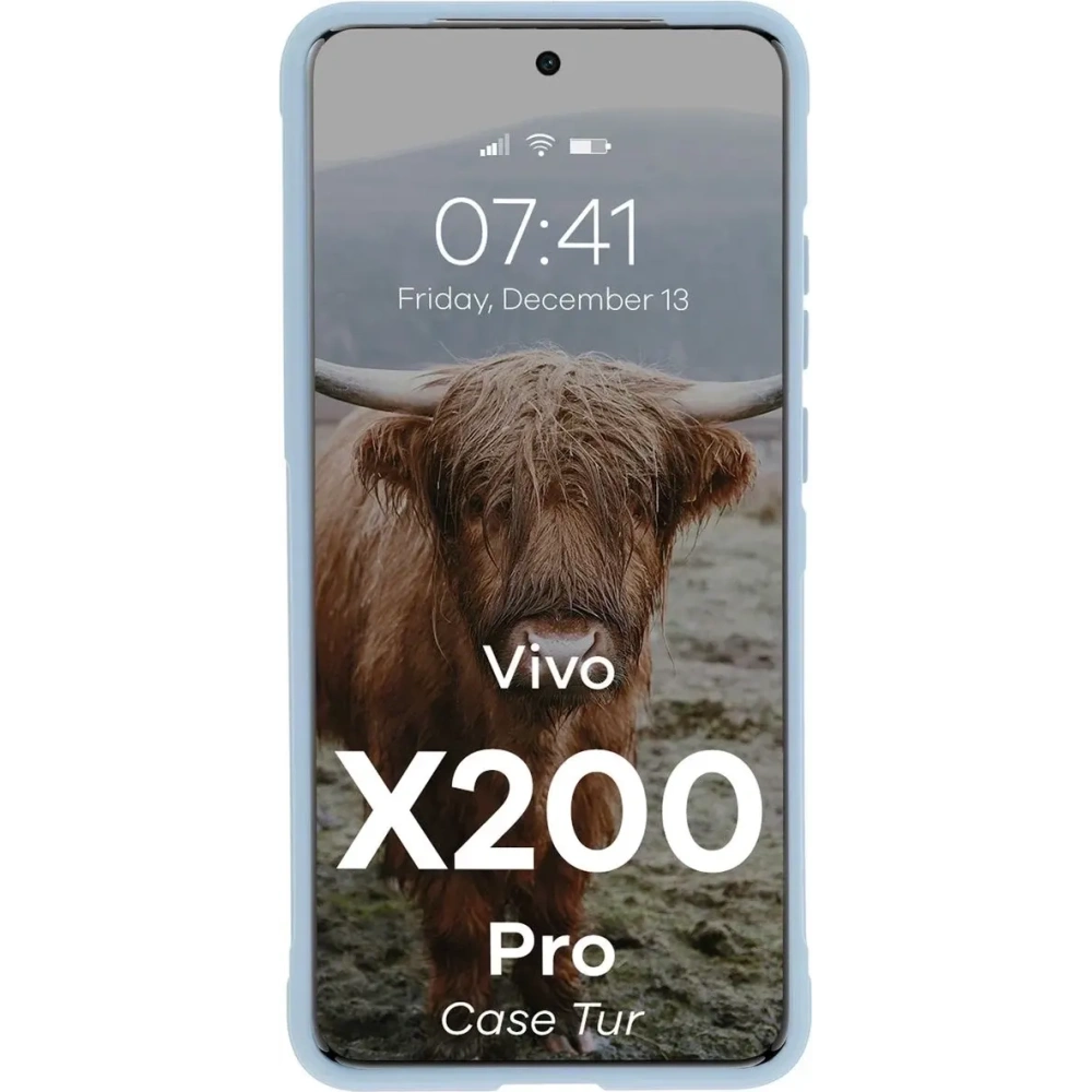 Pancerne etui Bizon Case Tur do Vivo X200 Pro jasnoniebieskie