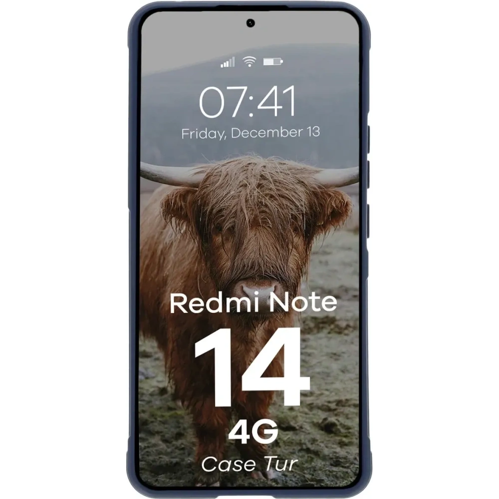 Pancerne etui Bizon Case Tur do Xiaomi Redmi Note 14 4G granatowe