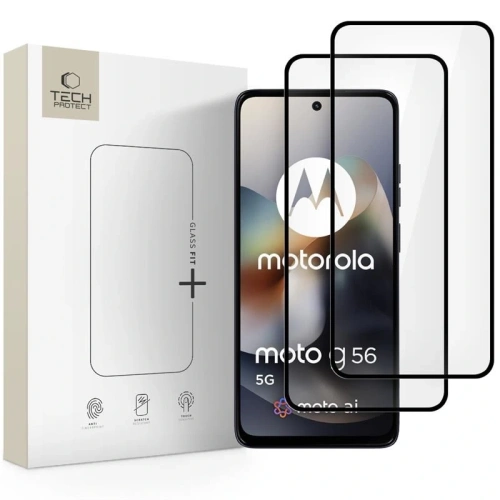 Buy Tech-Protect Glass Fit+ Motorola Moto G56 5G Black [2 PACK] - THP4259 - {ean13} - Home Screen Store Europe