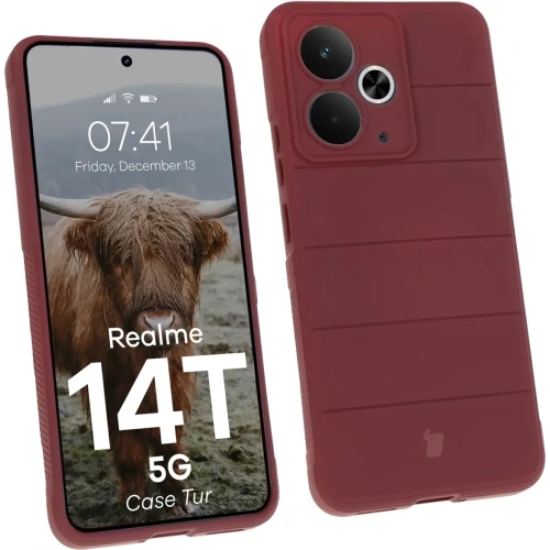 Bizon Case Tur Realme 14T 5G burgundy